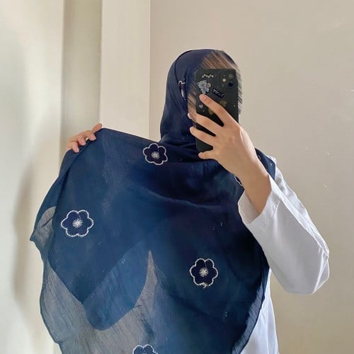 طرحة امجاد لينن لون كحلي