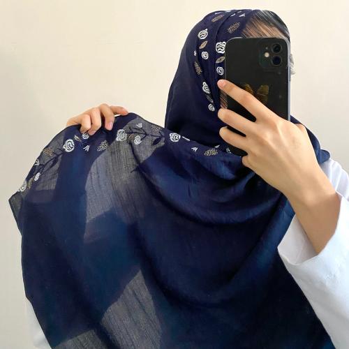طرحة اسيل - لينن - لون كحلي