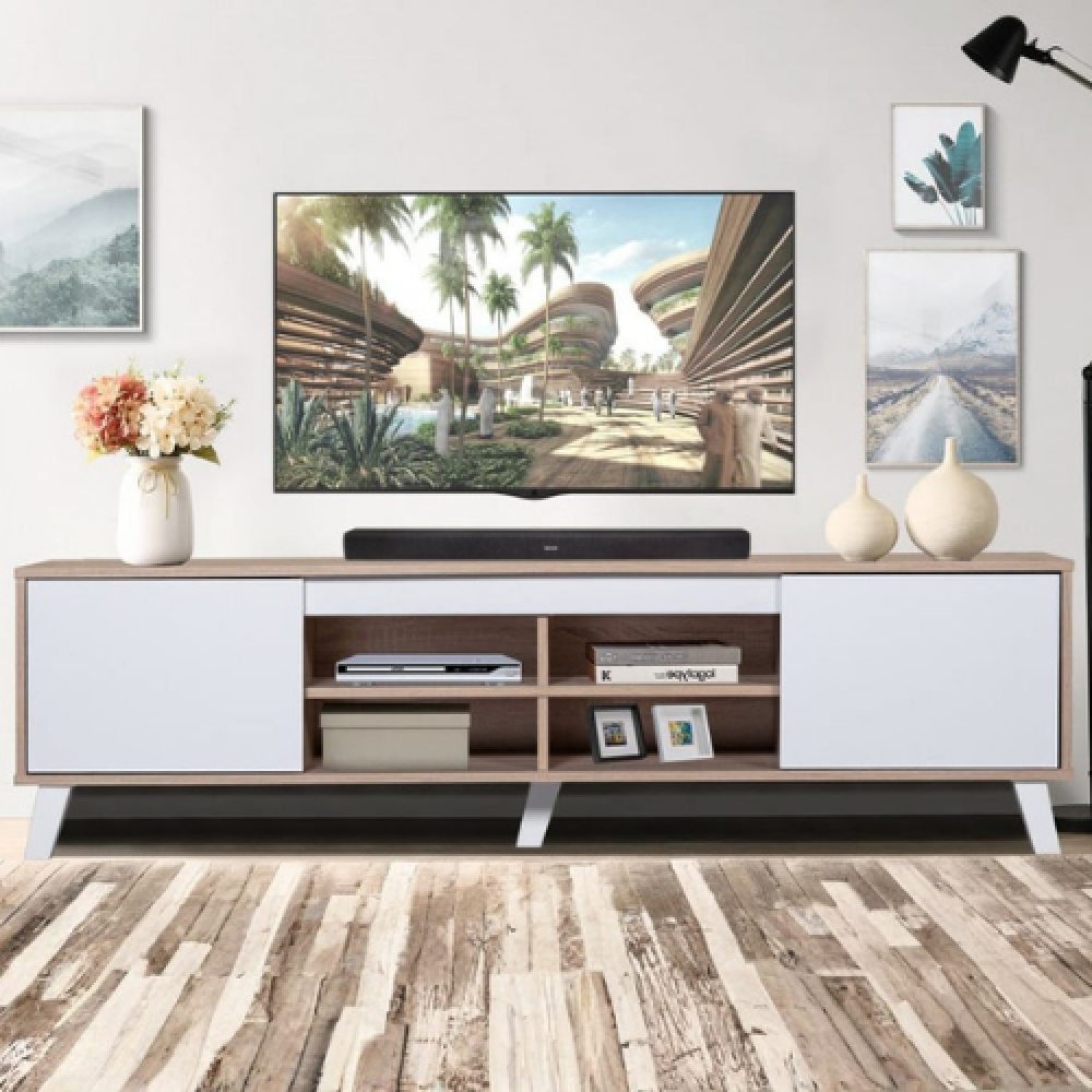 160cm wooden and white TV stand | Star Home
