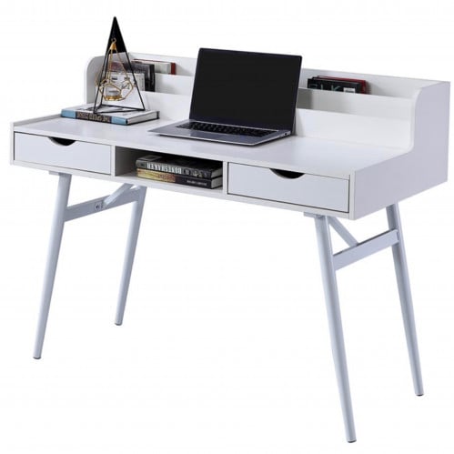 مكتب خشب لون أبيض
