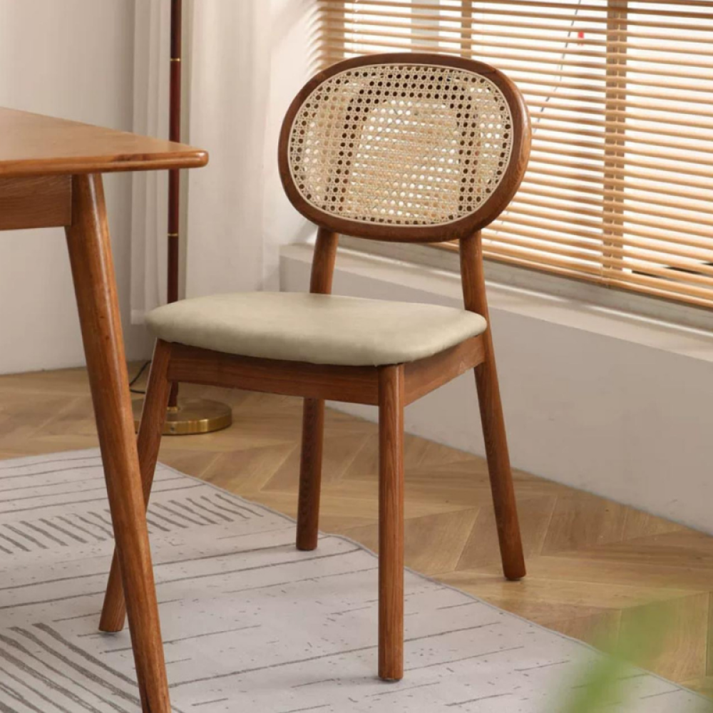 Dark wood rattan chair hotsell