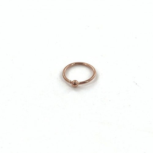 20g Rose Gold Fixed Ball Hoop