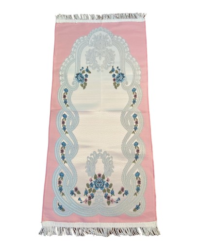 سجادة صلاة بناتي حرير وردي