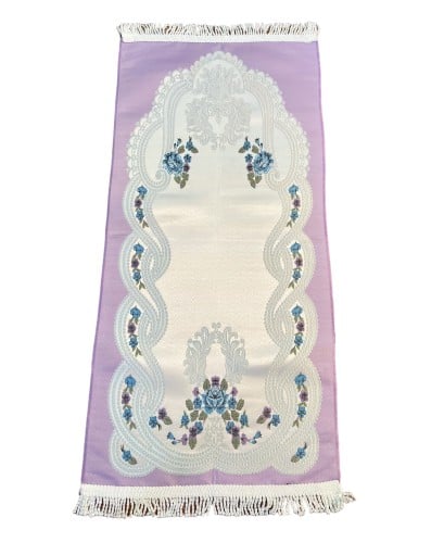 سجادة صلاة بناتي حرير موف