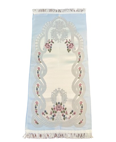 سجادة صلاة بناتي حرير سماوي