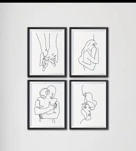 4 لوحات مقاس 40*30 من اختيارك