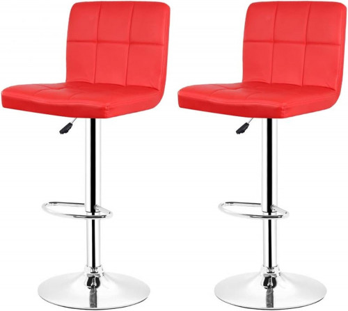 كرسي بار ظهر لون احمر