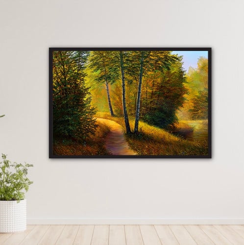لوحات فنية جدارية المناظر الطبيعية  الأشجارفي الخريف