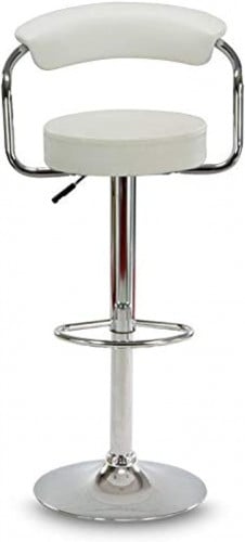 للإيجار كرسي بار ابيض اللون جلد