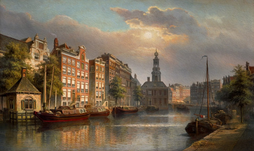 لوحة فنية أمستردام في اتجاه مونت ومونتورن