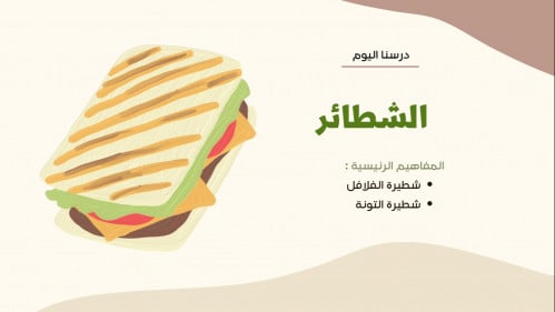 الشطائر - شطيرة الفلافل و شطيرة التونة - ثاني متوس...