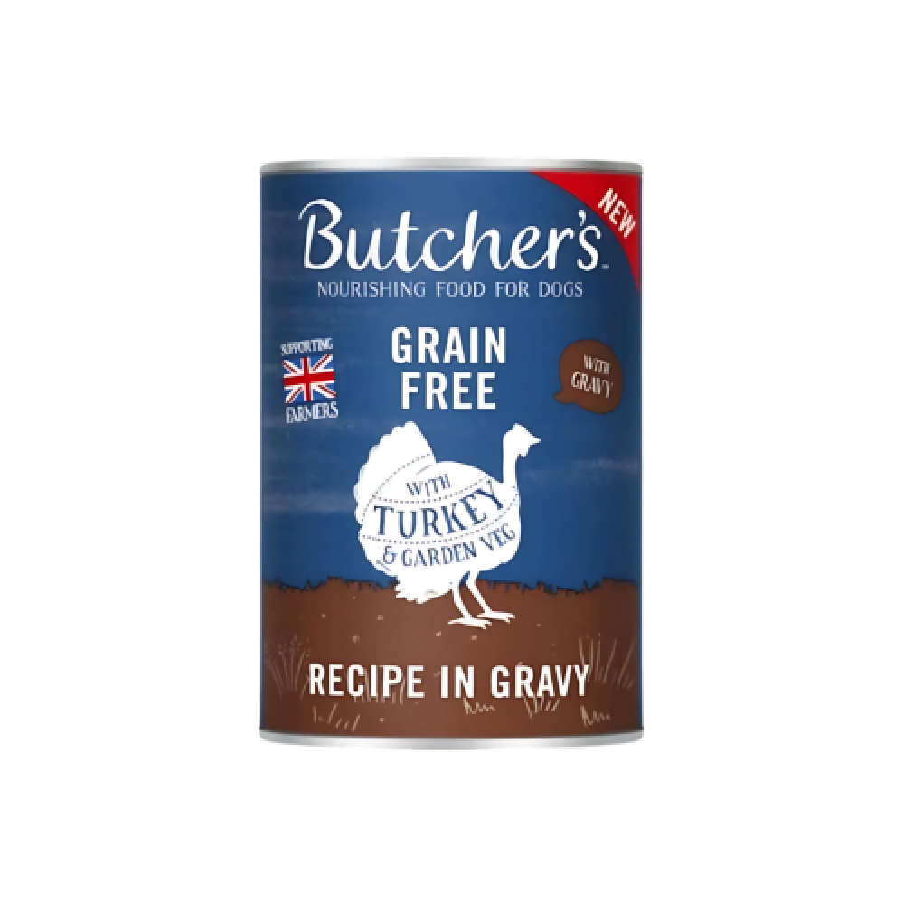 بوتشرز  طعام رطب للكلاب البالغة بالديك الرومي والخضار 400 جرام * 12 علبة