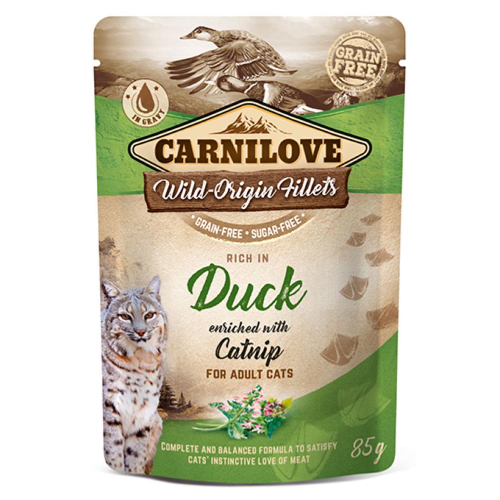 Carnilove Cat Wet Food with Duck and Catnip For Adult Cats 85g - Blue and  Friends, image size:1000x999