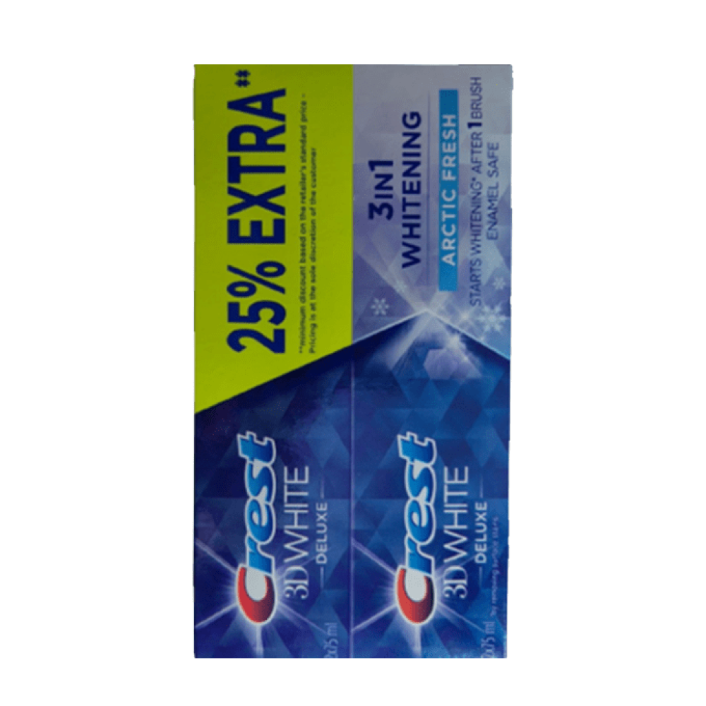 كرست معجون أسنان بياض ديلوكس انتعاش التبريد 2 قطع خصم 25% 75 مل