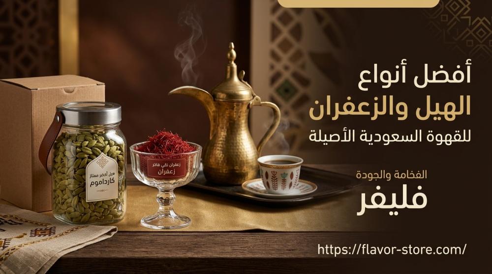 أفضل أنواع الهيل والزعفران للقهوة السعودية | فليفر