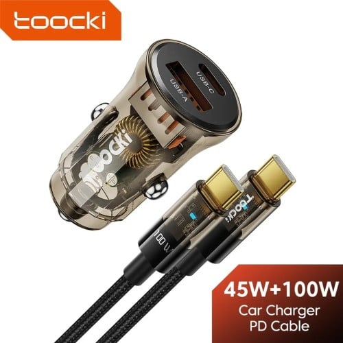 Toocki USB Type C to Type C Cable 100W Car Charger...