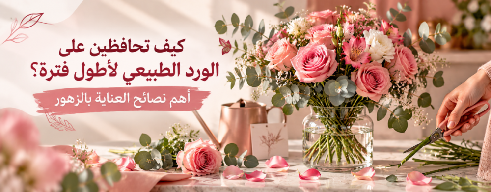 كيف تحافظين على الورد الطبيعي لأطول فترة؟ أهم نصائح العناية بالزهور