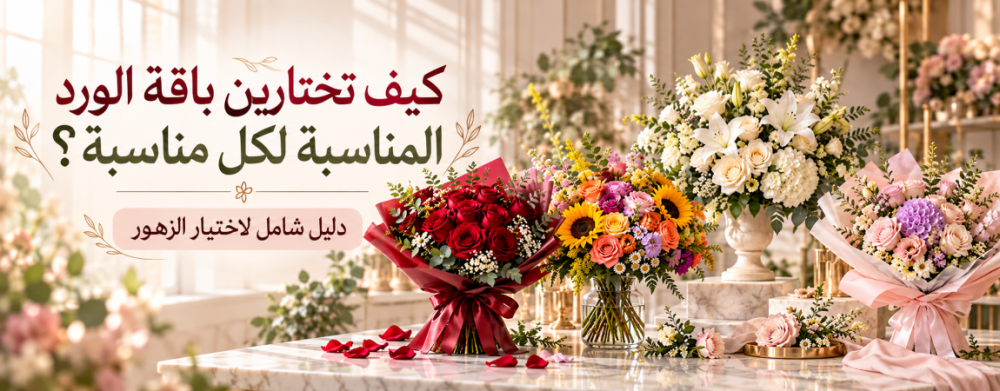 كيف تختارين باقة الورد المناسبة لكل مناسبة؟ دليل شامل لاختيار الزهور