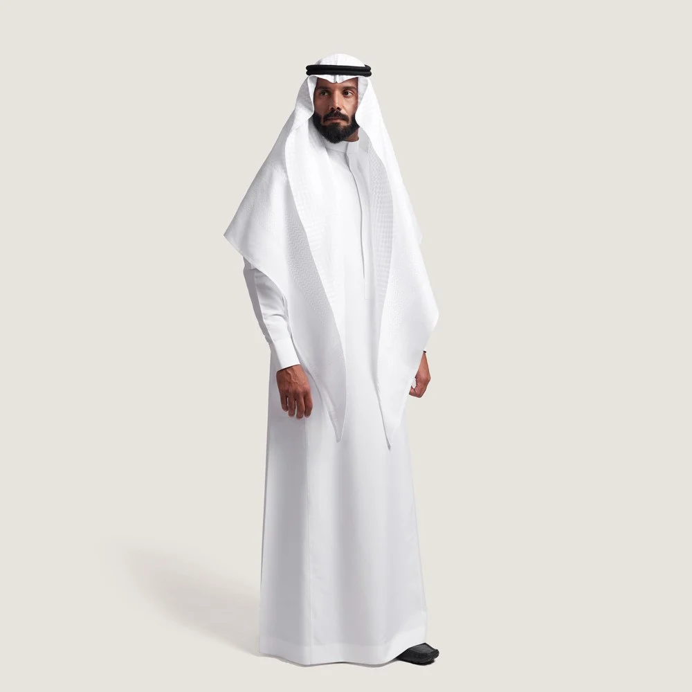 شماغ دسار الشيوخ أبيض - متجر شماغ شوب