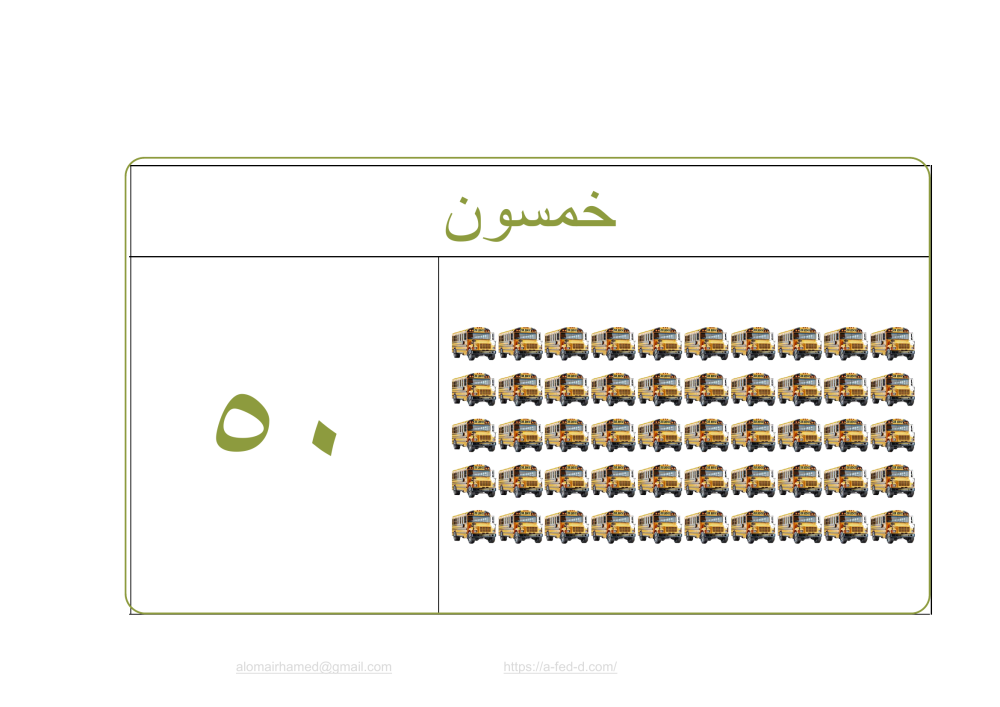 بطاقات الأعداد_1-100_مجموعة_14_ كاملة