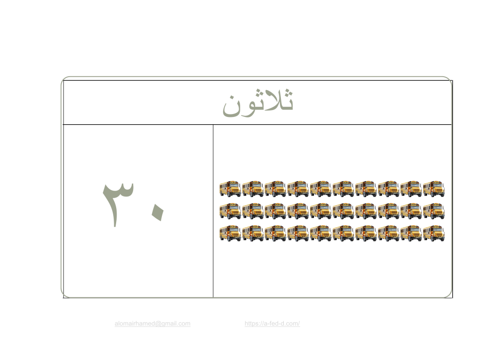 بطاقات الأعداد_1-100_مجموعة_14_ كاملة