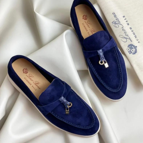 LORO PIANA navy blue shoes GUYS