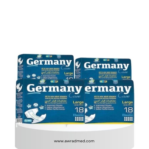 حفايض GERMANY CARE لكبار السن 18 ق مقاس L (كرتون)