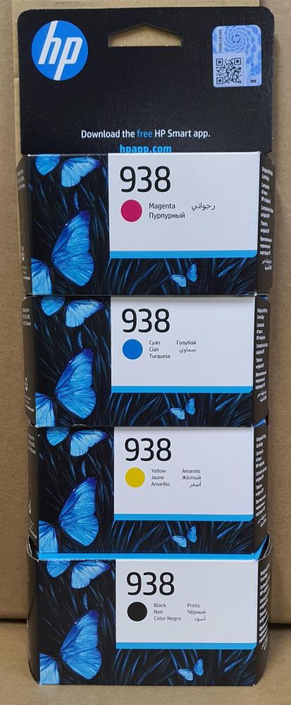مجموعة حبر HP 938 باللون الأسود والألوان