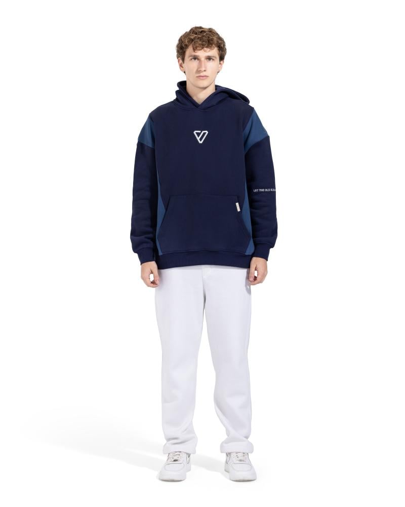 Dual Blue Oversize Hoodie