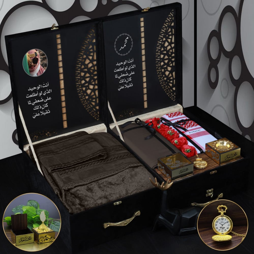 طقم شتوي ثوب ودجلة طويل  وشماغ كلاسيك وثوب راقي وقلم وكبك وتصميم العبارة حسب الطلب