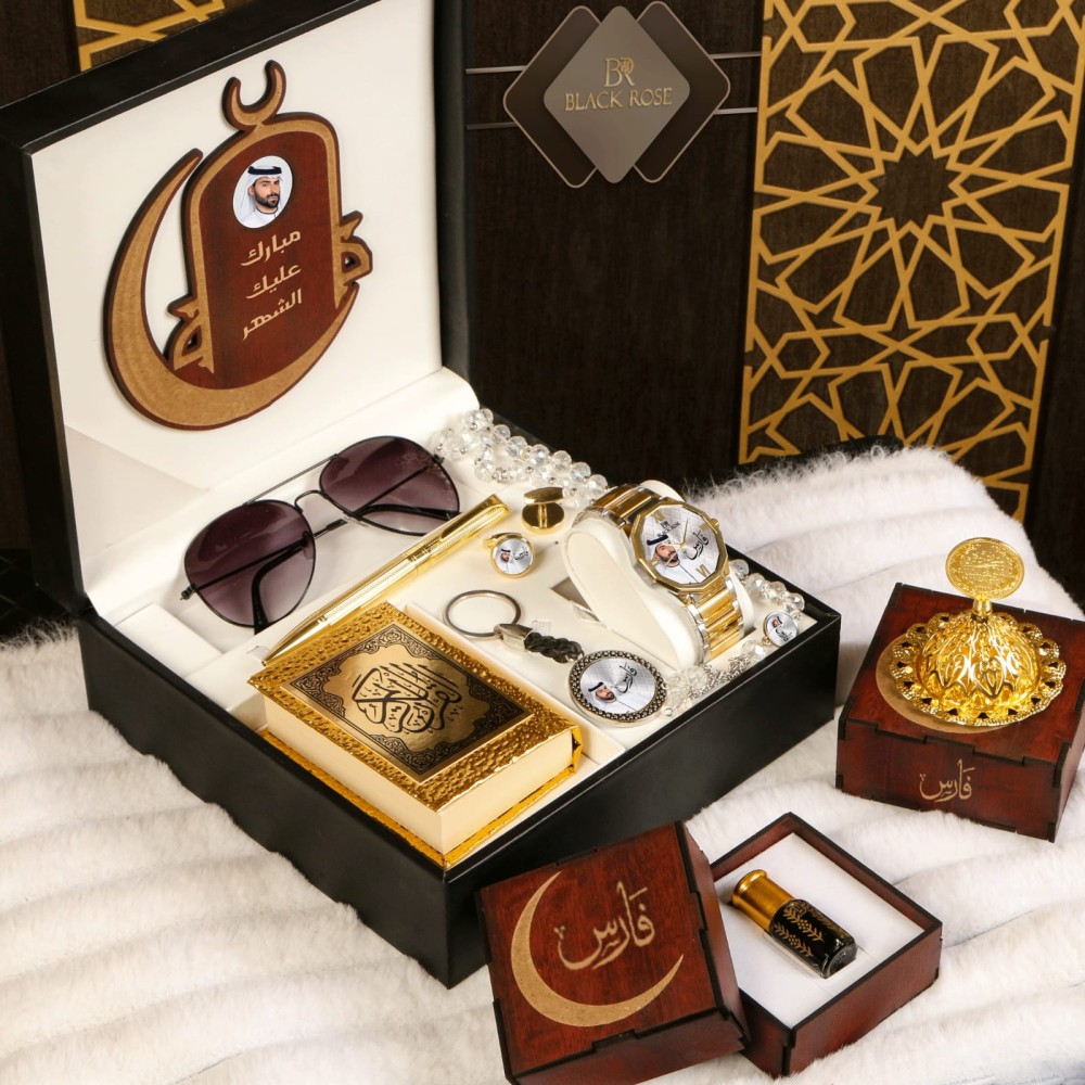 طقم ساعه رجالي بالأسم حسب الطلب