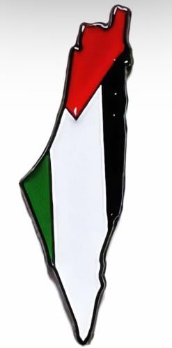 ستيكر معدني خريطة فلسطين