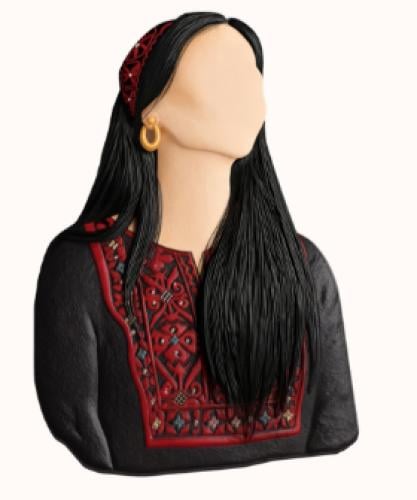 ستيكر معدني بنت فلسطينية