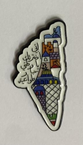 ستيكر معدني خريطة فلسطين