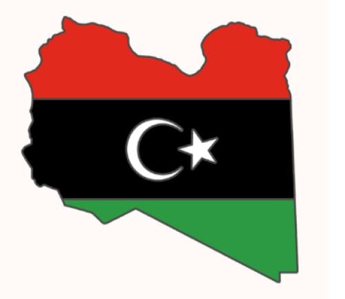 ستيكر معدني علم ليبيا