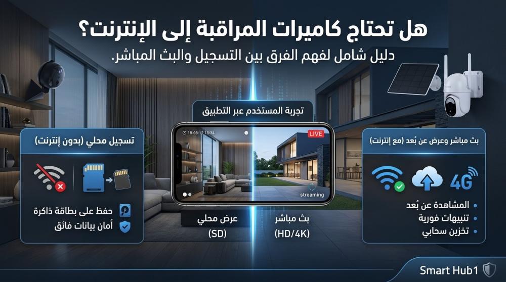 هل كاميرات المراقبة تحتاج إنترنت؟ الإجابة الكاملة