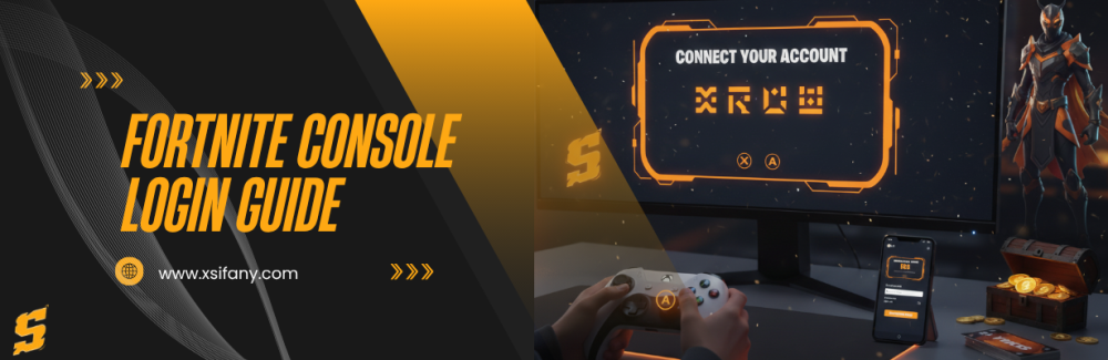 لاعب يربط حساب فورتنايت على الكونسول باستخدام رمز تفعيل