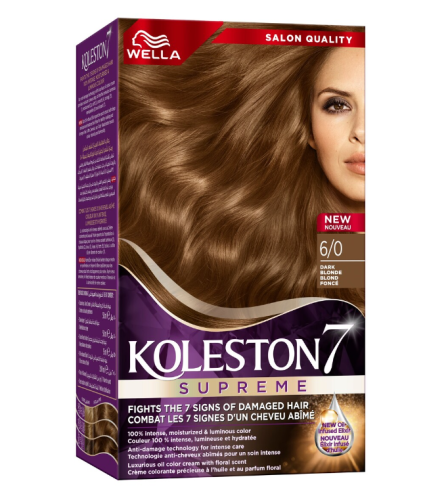 Wella Koleston Root Color Cream Kit 6/0 Dark Blond...