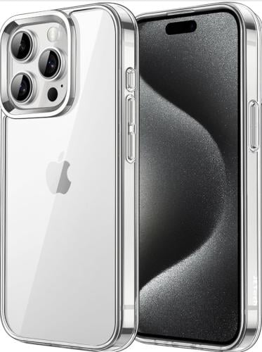 كفر أيفون 15 pro max شفاف مقوى