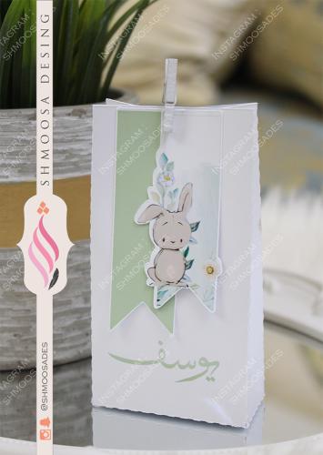 كيس توزيعات  ( ثيم الارنب الاخضر )