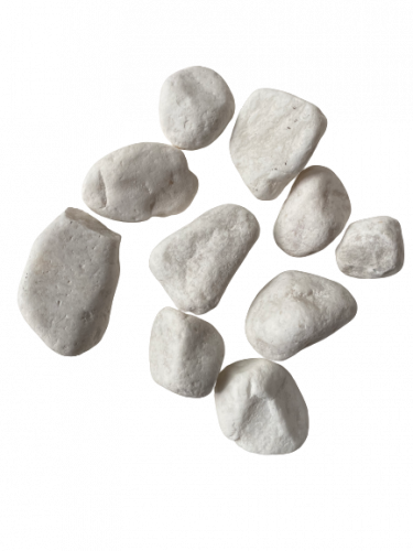 حجر زينة أبيض مطفي 3-5سم للحديقة