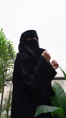 Islamic niqab "burda" lined with natural silk