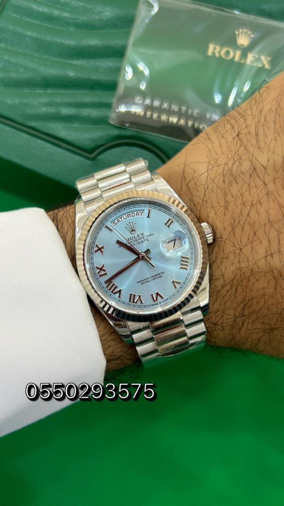 ساعة رولكس داي ديت السماوي كوبي سويس