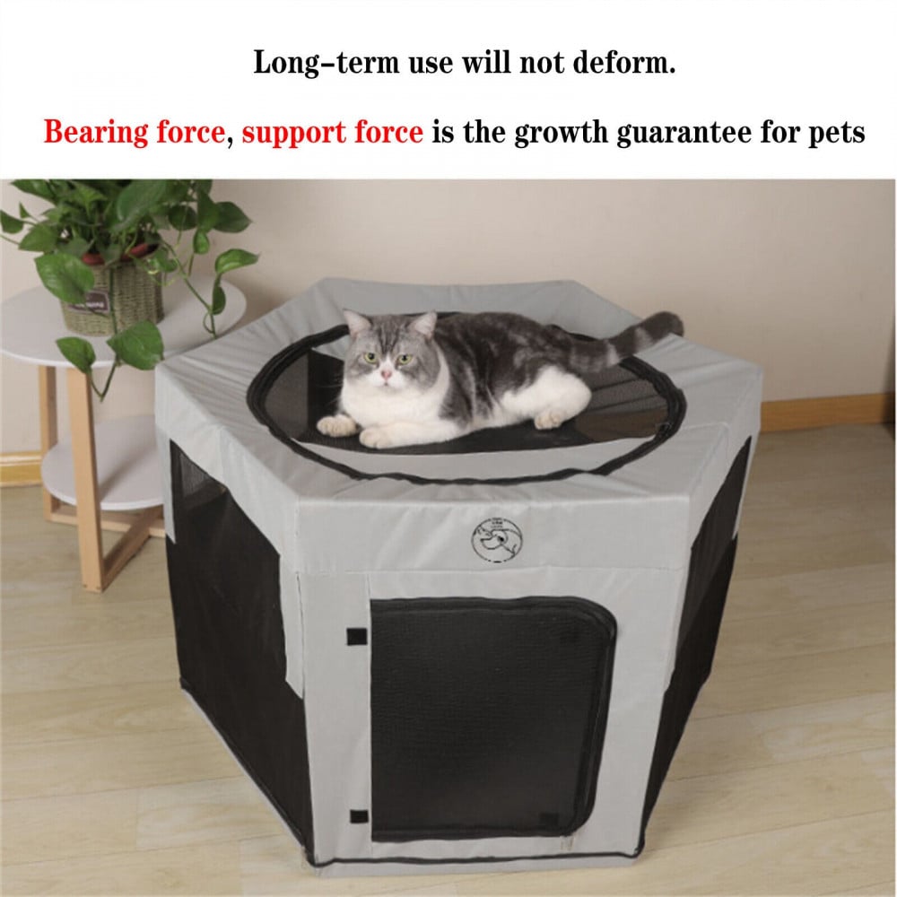 Portable Small Pet Cage Hexagonal Tent Playpen Yard Fence - foldable -Breathable