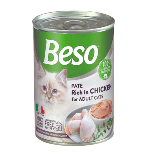 أكل رطب للقطط من بيسو باتيه بالدجاج ( 400 جرام )