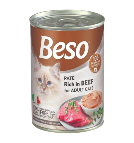 أكل رطب للقطط من بيسو باتيه باللحم البقري ( 400 جر...