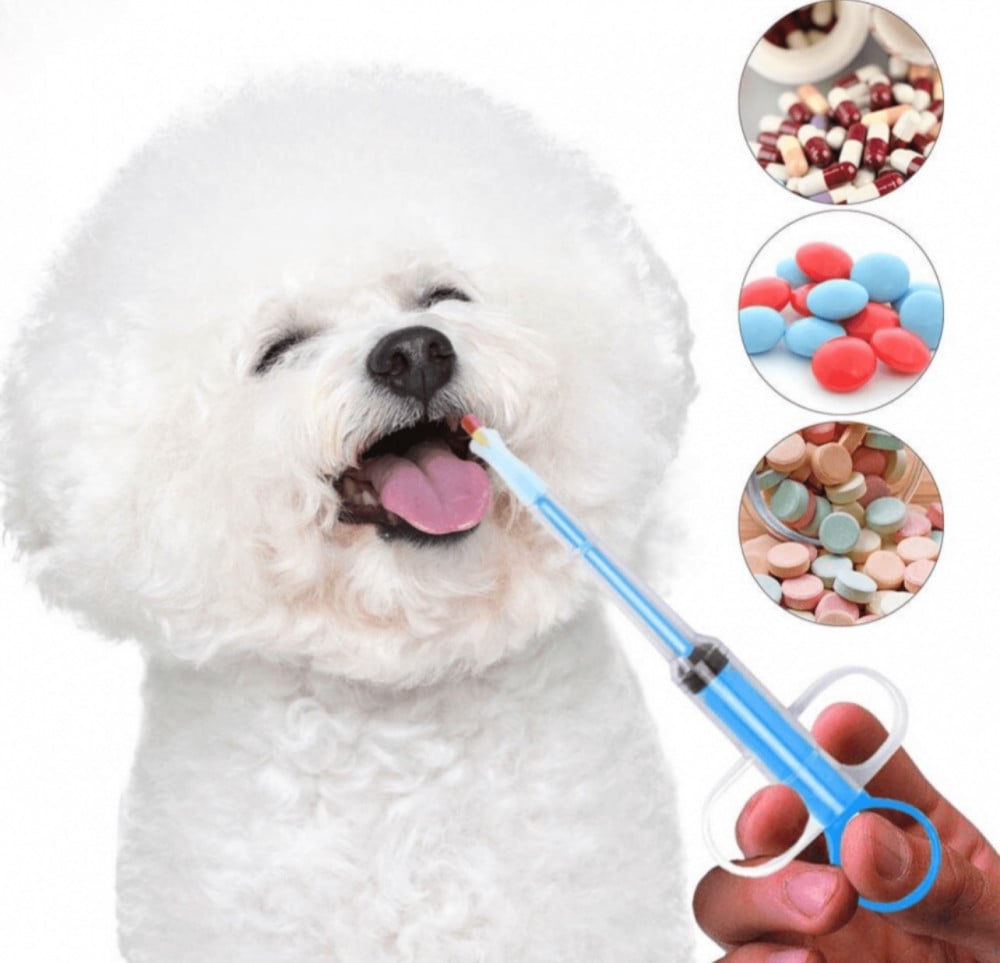Tube for giving medicine and pills for cats and dogs