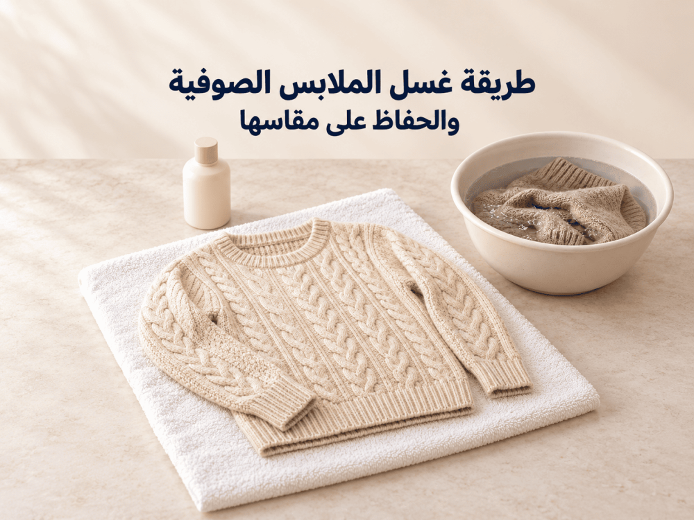 طريقة غسل الملابس الصوفية