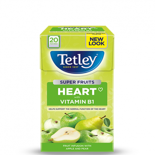 شاي سوبر فروت Tetley بالتفاح الأخضر والكمثرى