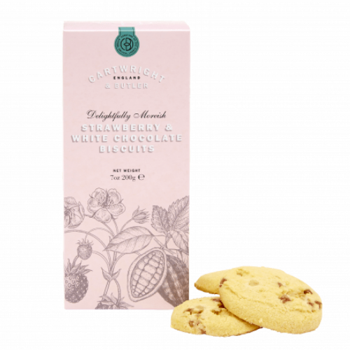 Luxury Biscuits with Strawberry and White Chocolate from Cartwright & Butler